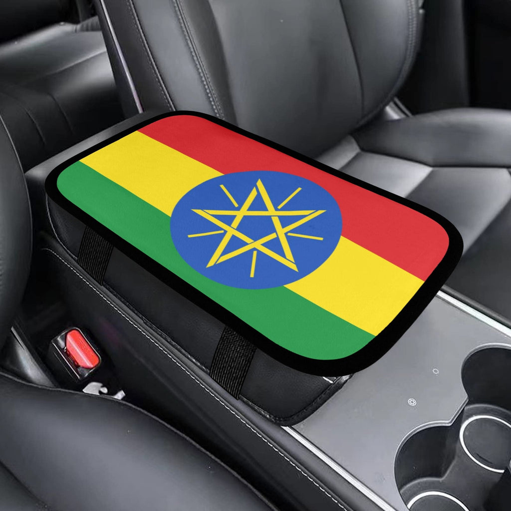 Ethiopia Flag Car Armrest Cover - Conscious Apparel Store