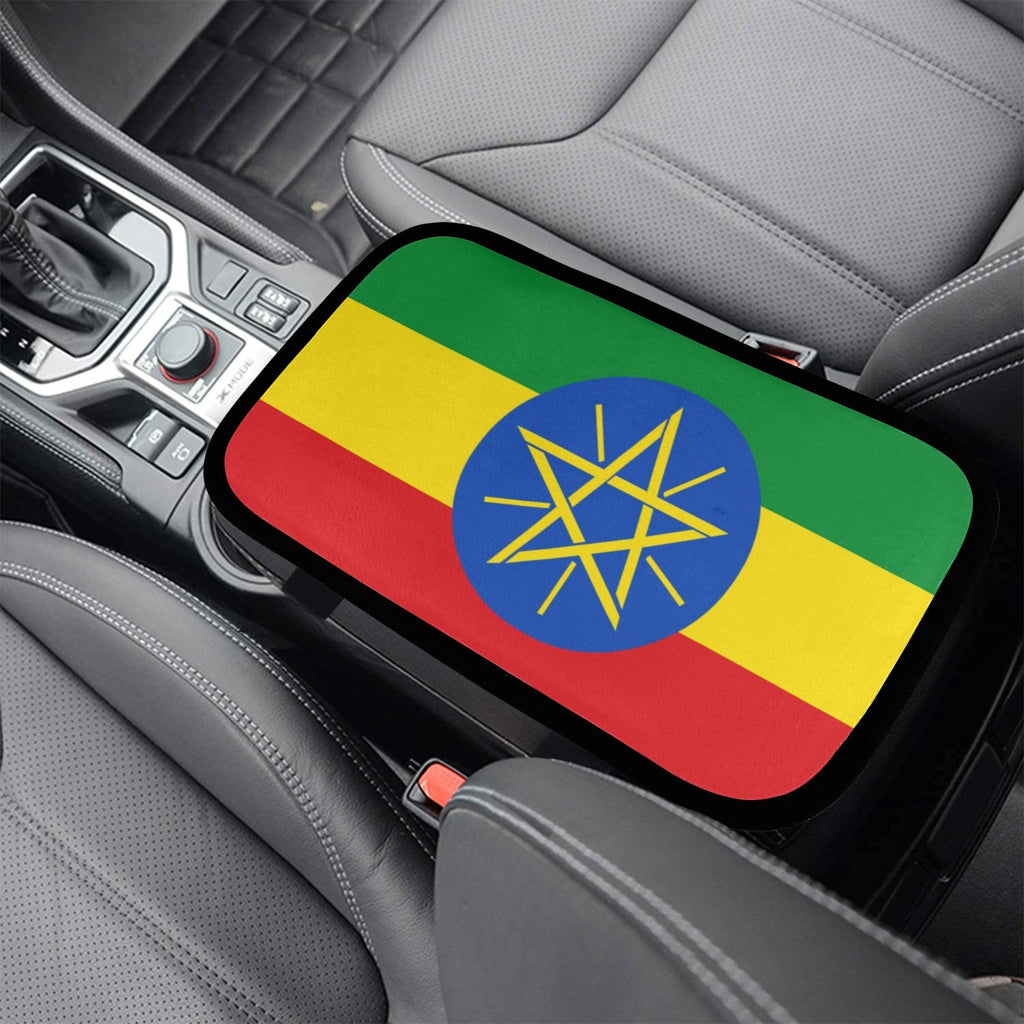 Ethiopia Flag Car Armrest Cover - Conscious Apparel Store