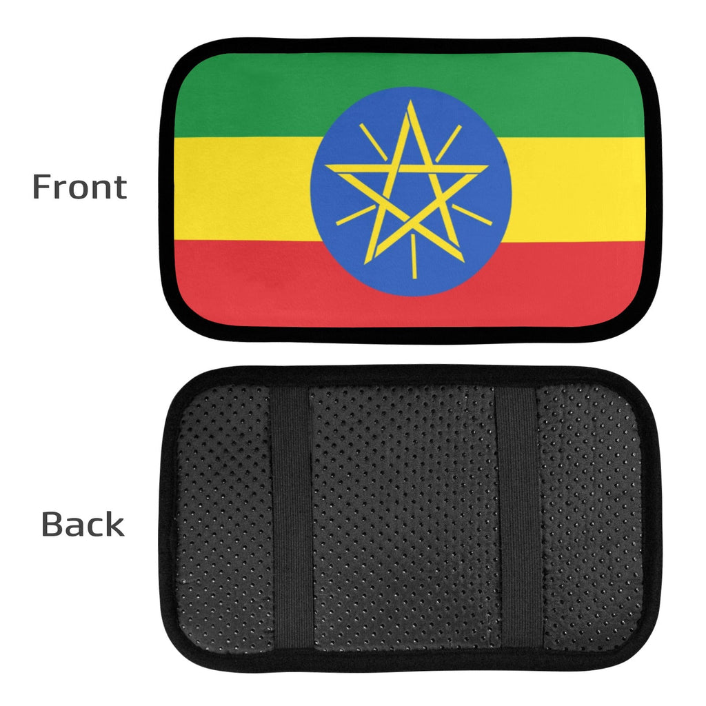 Ethiopia Flag Car Armrest Cover - Conscious Apparel Store