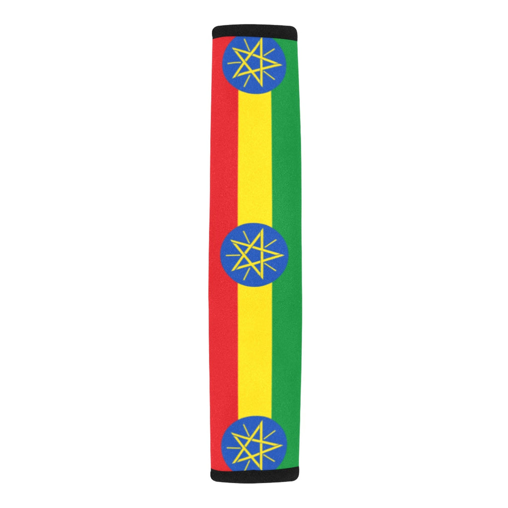 Ethiopia Flag Car Seat Belt Cover 7''x12.6'' (Pack of 2) - Conscious Apparel Store