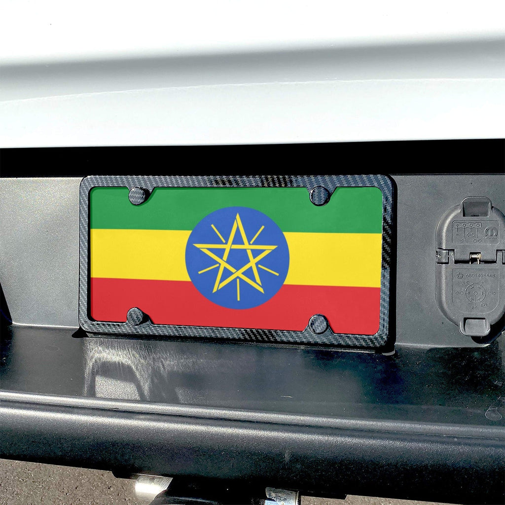Ethiopia Flag Custom License Plate - Conscious Apparel Store