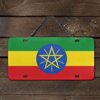 Ethiopia Flag Custom License Plate - Conscious Apparel Store