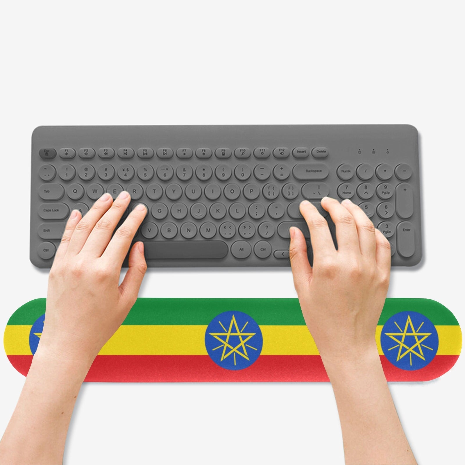 Ethiopia Flag Keyboard Wrist Rest Pad - Conscious Apparel Store
