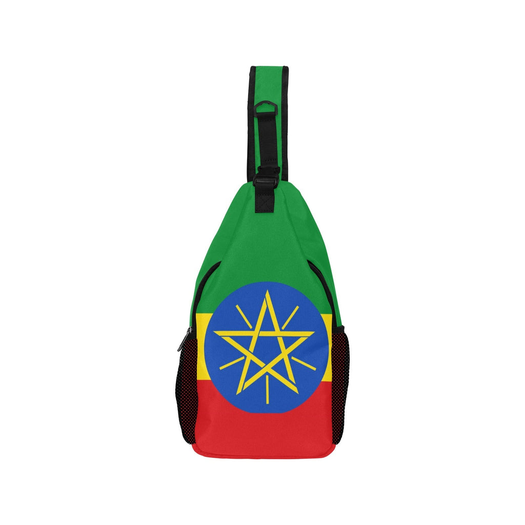Ethiopia Flag Men's Casual Chest Bag - Conscious Apparel Store