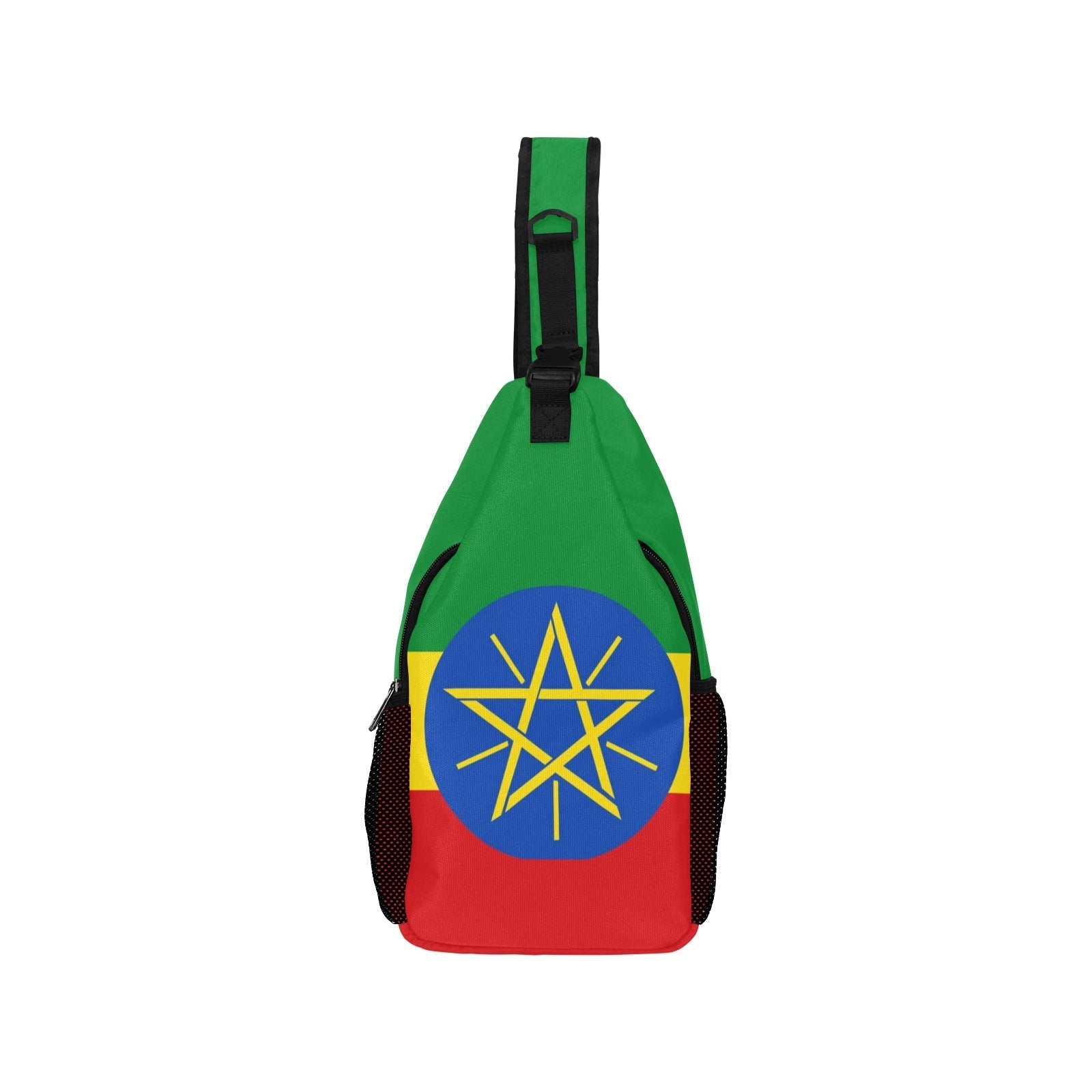 Ethiopia Flag Men's Casual Chest Bag - Conscious Apparel Store