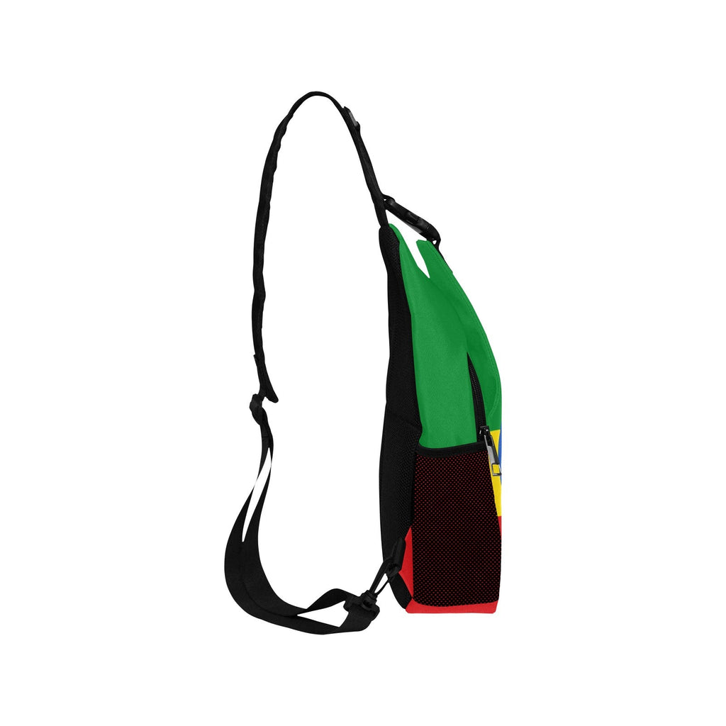 Ethiopia Flag Men's Casual Chest Bag - Conscious Apparel Store