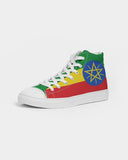 Ethiopia Flag Men's Hightop Canvas Shoe - Conscious Apparel Store
