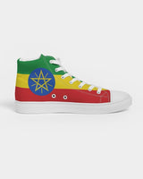 Ethiopia Flag Men's Hightop Canvas Shoe - Conscious Apparel Store