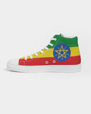 Ethiopia Flag Men's Hightop Canvas Shoe - Conscious Apparel Store