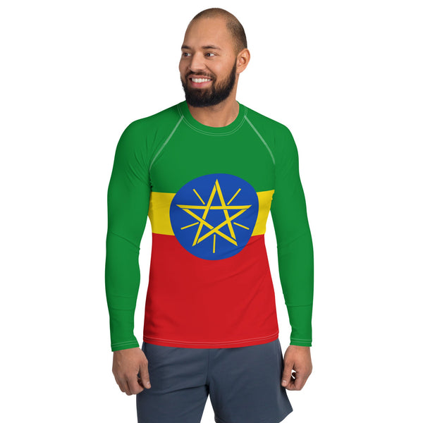 Ethiopia Flag Men's Rash Guard - Conscious Apparel Store