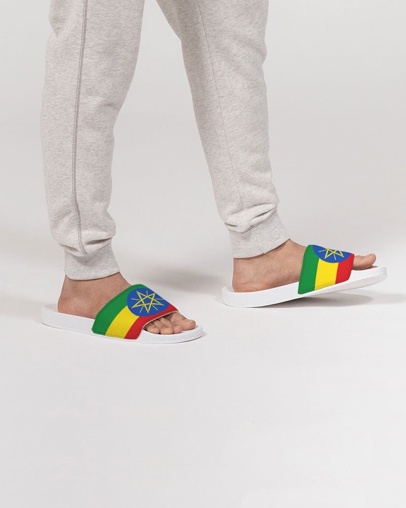Ethiopia Flag Men's Slide Sandal - Conscious Apparel Store
