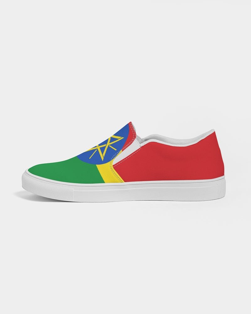 Ethiopia Flag Men's Slip-On Canvas Shoe - Conscious Apparel Store