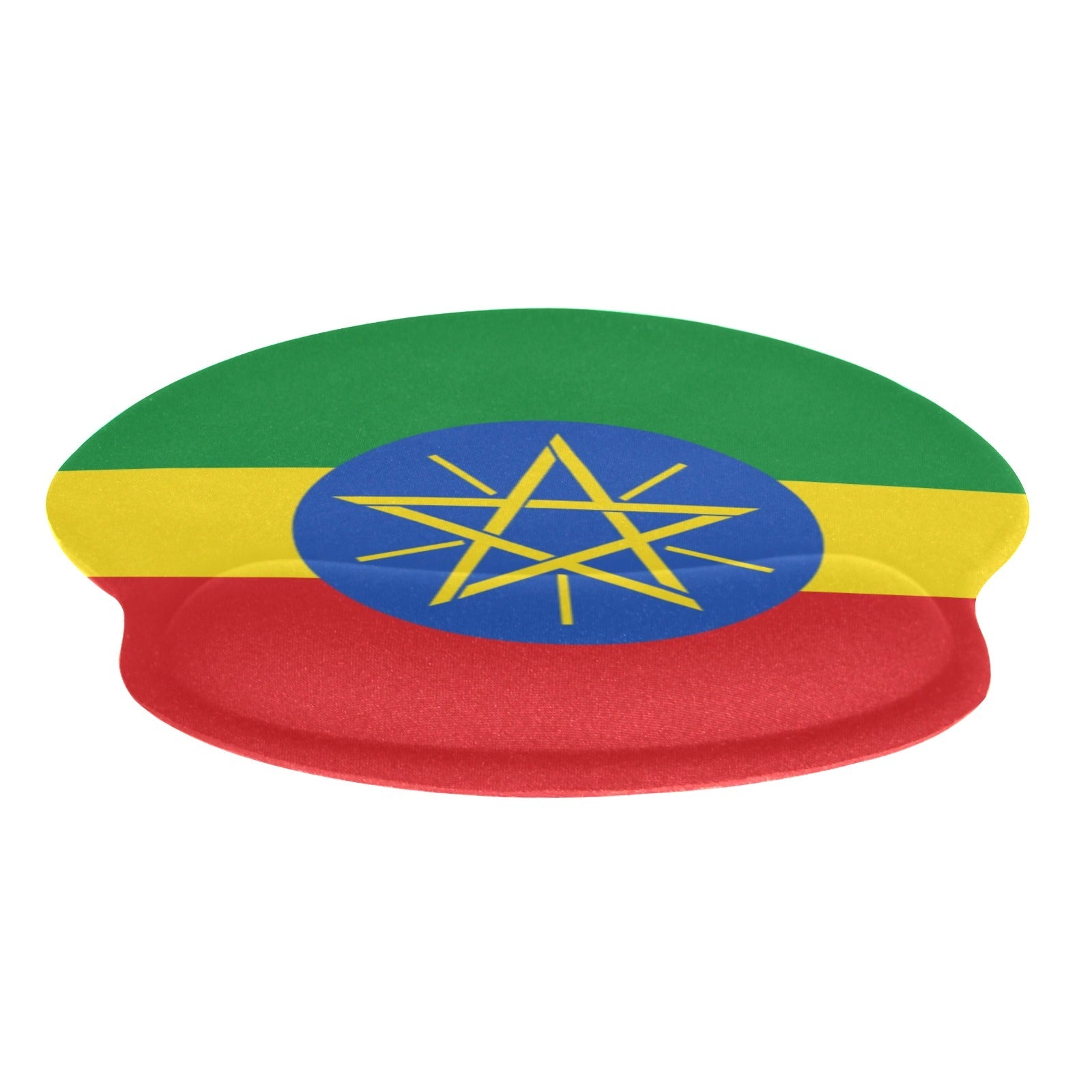 Ethiopia Flag Mouse Pad with Wrist Rest Support - Conscious Apparel Store