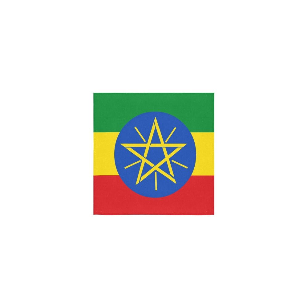 Ethiopia Flag Square Towel 13“x13” - Conscious Apparel Store