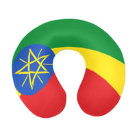 Ethiopia-Flag U-Shape Travel Pillow - Conscious Apparel Store