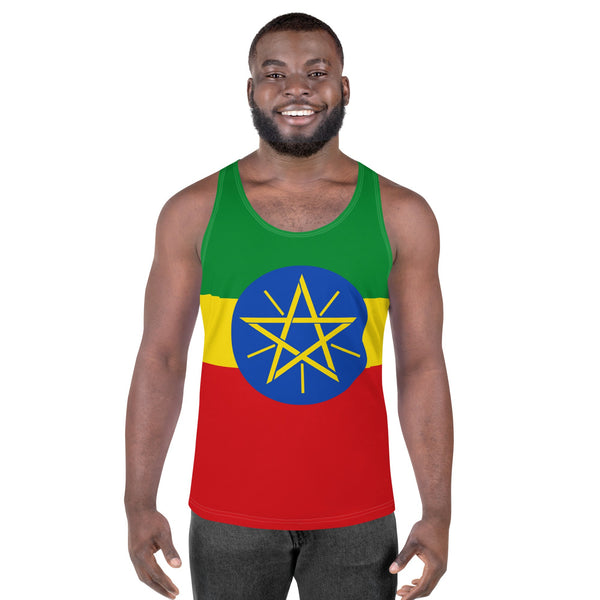 Ethiopia Flag Unisex Tank Top - Conscious Apparel Store