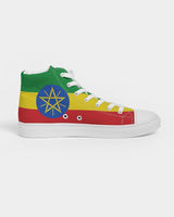Ethiopia Flag Women's Hightop Canvas Shoe - Conscious Apparel Store