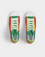 Ethiopia Flag Women's Hightop Canvas Shoe - Conscious Apparel Store