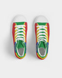 Ethiopia Flag Women's Hightop Canvas Shoe - Conscious Apparel Store