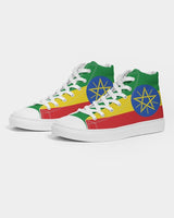 Ethiopia Flag Women's Hightop Canvas Shoe - Conscious Apparel Store
