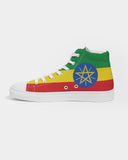 Ethiopia Flag Women's Hightop Canvas Shoe - Conscious Apparel Store