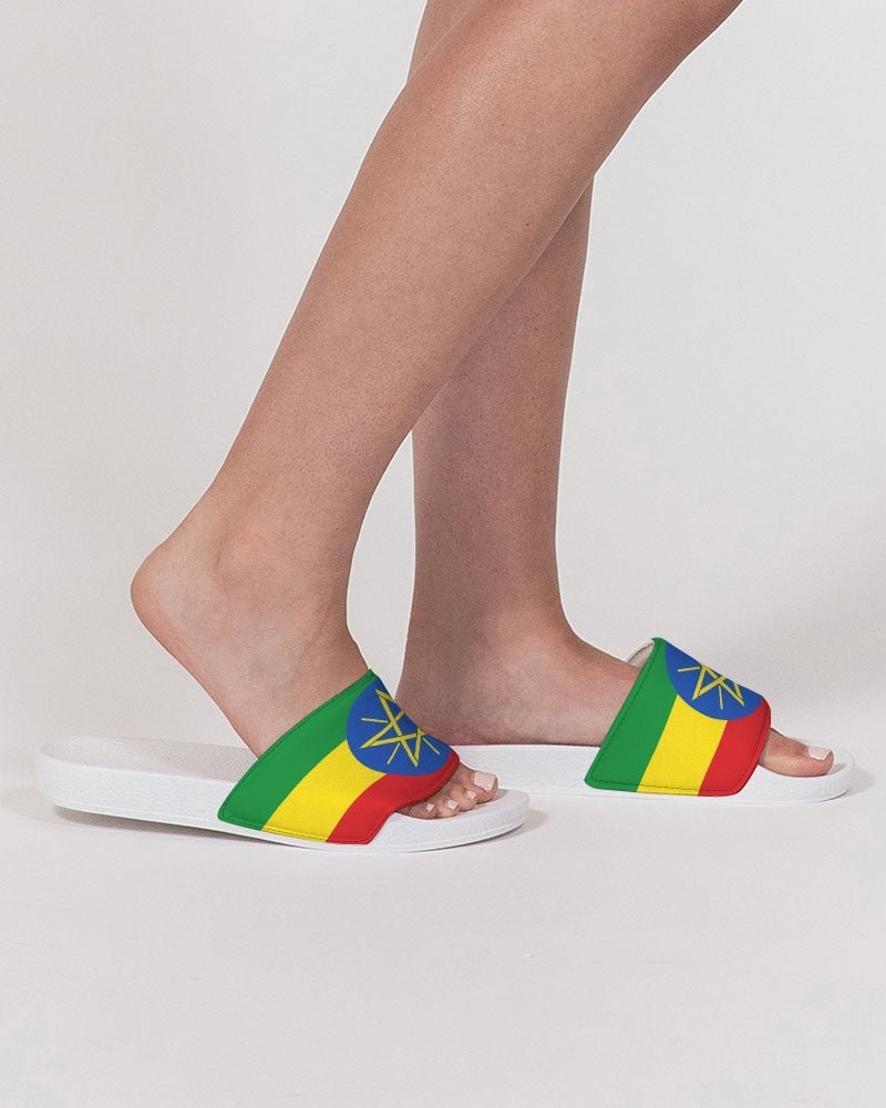 Ethiopia Flag Women's Slide Sandal - Conscious Apparel Store