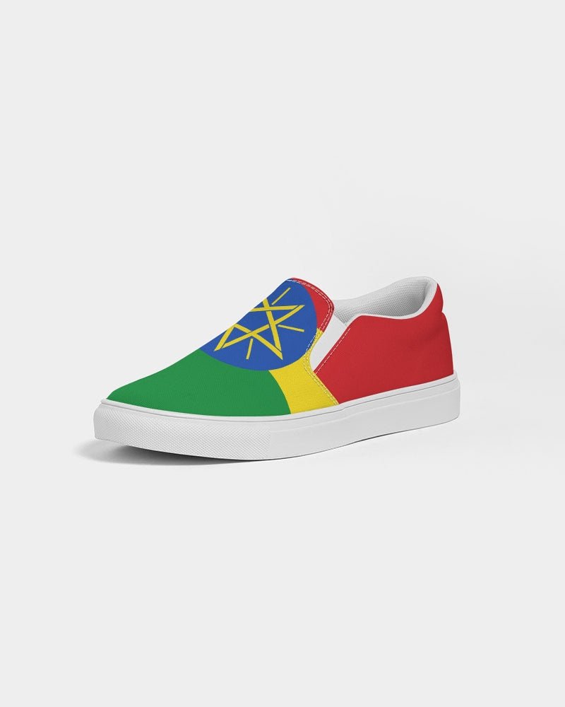 Ethiopia Flag Women's Slip-On Canvas Shoe - Conscious Apparel Store