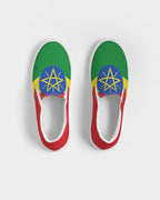 Ethiopia Flag Women's Slip-On Canvas Shoe - Conscious Apparel Store