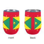 Grenada Flag 12oz Wine Tumbler - Conscious Apparel Store