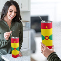 Grenada Flag 20oz Tall Skinny Tumbler with Lid and Straw - Conscious Apparel Store
