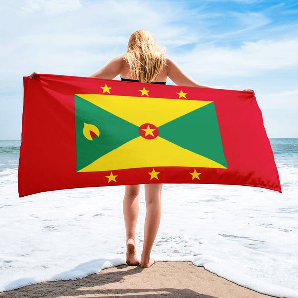 Grenada Flag Beach Towel - Conscious Apparel Store