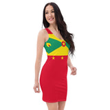 Grenada Flag Bodycon Dress - Conscious Apparel Store
