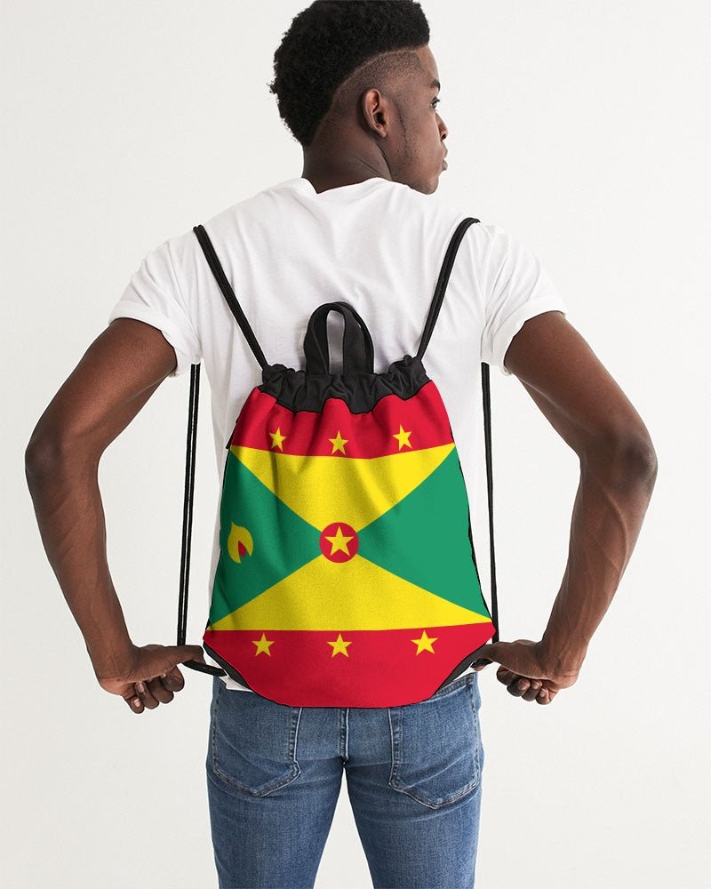 Grenada Flag Canvas Drawstring Bag - Conscious Apparel Store