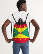 Grenada Flag Canvas Drawstring Bag - Conscious Apparel Store