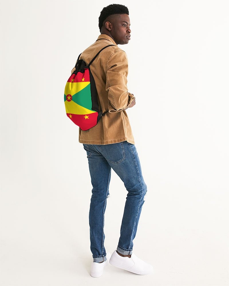 Grenada Flag Canvas Drawstring Bag - Conscious Apparel Store