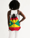 Grenada Flag Canvas Drawstring Bag - Conscious Apparel Store