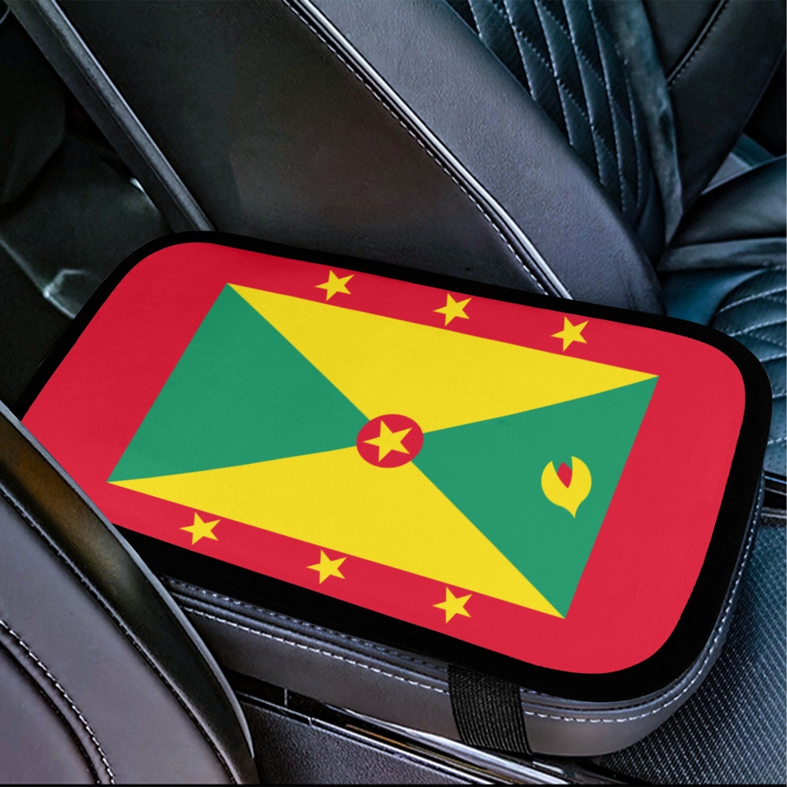 Grenada Flag Car Armrest Cover - Conscious Apparel Store