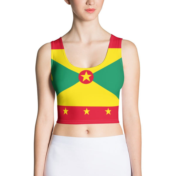 Grenada Flag Crop Top - Conscious Apparel Store