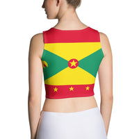 Grenada Flag Crop Top - Conscious Apparel Store