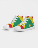 Grenada Flag Kids Hightop Canvas Sneakers - Conscious Apparel Store