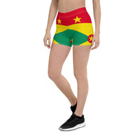 Grenada Flag Leggings Shorts - Conscious Apparel Store