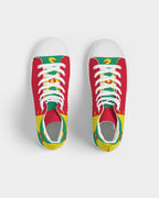 Grenada Flag Men's Hightop Canvas Shoe - Conscious Apparel Store