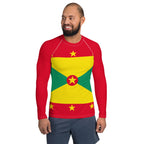 Grenada Flag Men's Rash Guard - Conscious Apparel Store