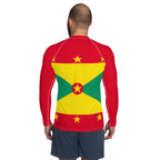 Grenada Flag Men's Rash Guard - Conscious Apparel Store