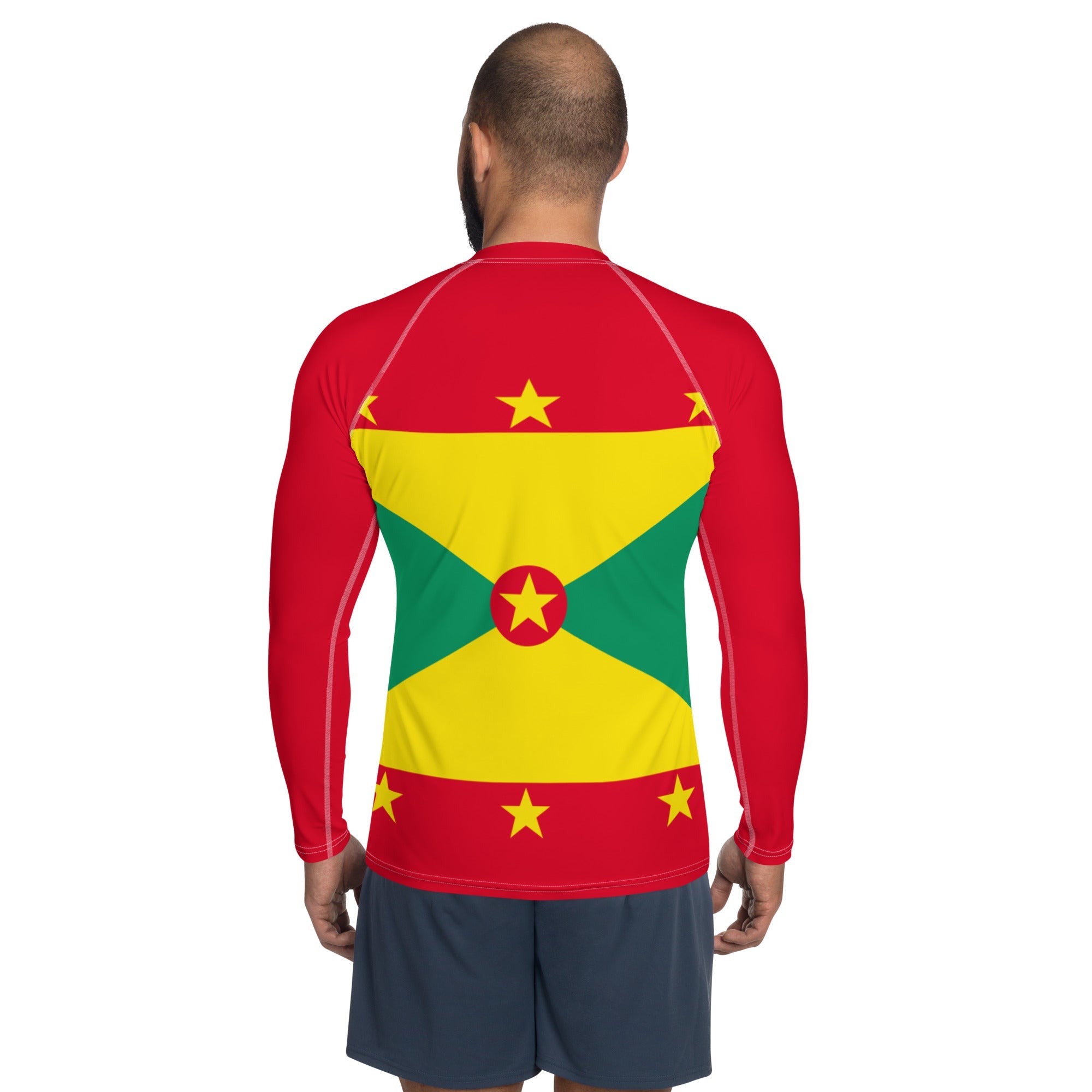 Grenada Flag Men's Rash Guard - Conscious Apparel Store