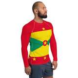 Grenada Flag Men's Rash Guard - Conscious Apparel Store