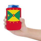 Grenada Flag Neoprene Can Cooler 4" x 2.7" dia. - Conscious Apparel Store