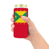Grenada Flag Neoprene Can Cooler 5" x 2.3" dia. - Conscious Apparel Store
