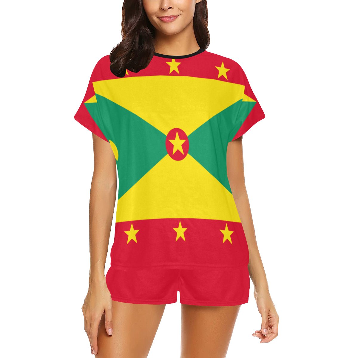 Grenada Flag Women's Short Pajama Set - Conscious Apparel Store