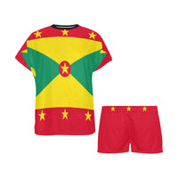 Grenada Flag Women's Short Pajama Set - Conscious Apparel Store